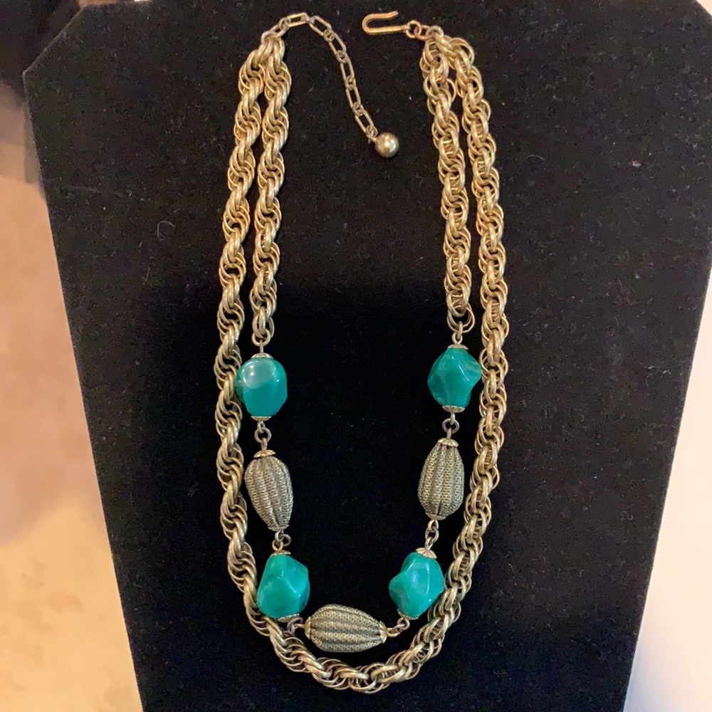 Vintage Trifari double strand necklace